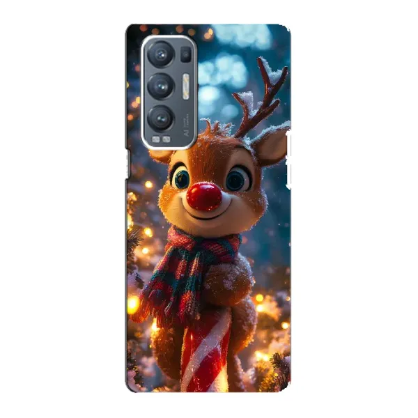 Чохол з принтом «Олень з шарфом» для OPPO Reno5 Pro Plus (5G) Чохол з принтом «Олень з шарфом» для OPPO Reno5 Pro Plus (5G)