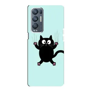 Чехол с принтом для Oppo Reno5 Pro Plus 5G (AlphaPrint) Модные коты (Падающий кот)