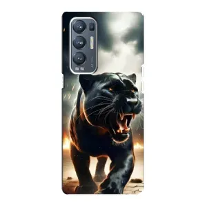 Чохол з картинкою 'Хижаки' для Oppo Reno5 Pro Plus 5G (Чорна пантера)