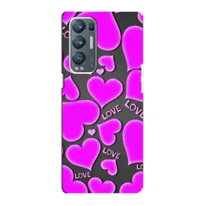 Чехлы для любимой на Оппо Рено 5 Про Плюс (5G) (VPrint) (Pink hearts)