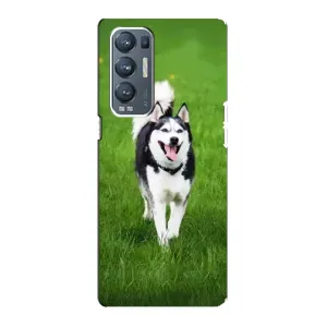 Чехол с Хаски для Oppo Reno5 Pro Plus 5G - (AlphaPrint) (Радостный Хаски)