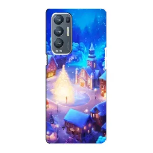 Рождественские Чехлы для Oppo Reno5 Pro Plus 5G (VPrint) (Рождественский город)
