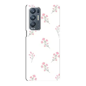 Чехол с розовым рисунком для Oppo Reno5 Pro Plus 5G (Розовые цветы)