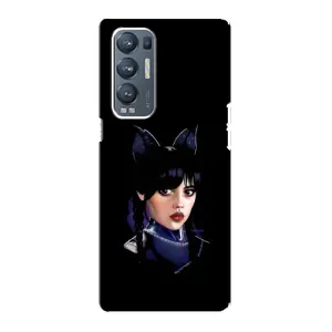 Чехлы Венсдей на Oppo Reno5 Pro Plus 5G Уэнсдей (AlphaPrint) (серьезная Уэнздей)