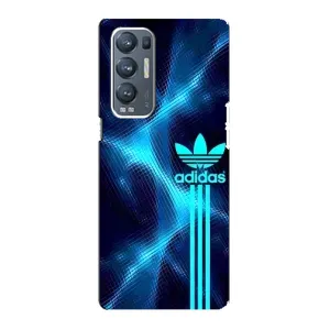 Чехлы Адидас для Oppo Reno5 Pro Plus 5G (AlphaPrint) (Синий Адидас)