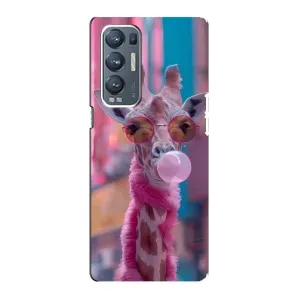 Чохол з принтом стильні тварини для ОPPO Reno5 Pro Plus (5G) (Стильна жирафа)