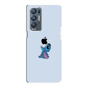 Чехол с принтом Стич на OPPO Reno5 Pro Plus (5G) (Stitch apple)