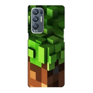 Чехол Майнкрафт на Oppo Reno5 Pro Plus 5G (AlphaPrint) Minecraft (текстура Майнкрафт)