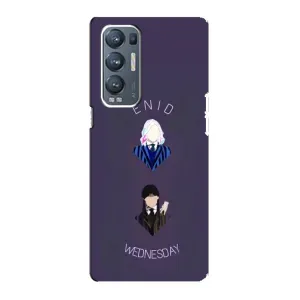 Чехлы Венсдей на Oppo Reno5 Pro Plus 5G Уэнсдей (AlphaPrint) (Уэнздей и подруга)