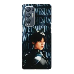 Чехлы Венсдей на Oppo Reno5 Pro Plus 5G Уэнсдей (AlphaPrint) (Уэнздей кошка)
