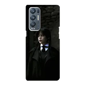 Чехол с дизайном Венздей 2 на Oppo Reno5 Pro Plus 5G (Темный стиль Уэнздей)