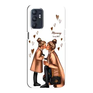 Чохол з друком для Oppo Reno6 4G - (Мама з дитинкою) (AlphaPrint) (Донька і мама)