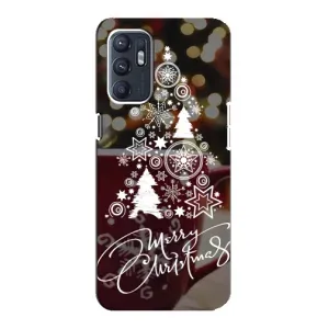 Рождественские Чехлы для Oppo Reno6 4G (VPrint) (Елочка узорная)