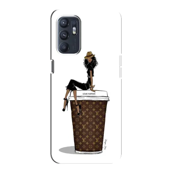 Чехол с принтом «кофе LOUIS VUITTON» для OPPO Reno6 4G