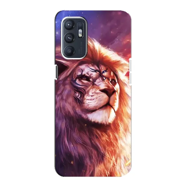 Чехол с принтом «Красочный Лев» для OPPO Reno6 4G