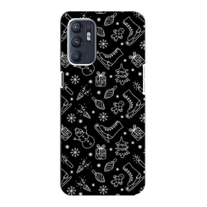 Новорічні, Святкові Чохли для Oppo Reno6 4G - 2024 год (Новорічний фон)