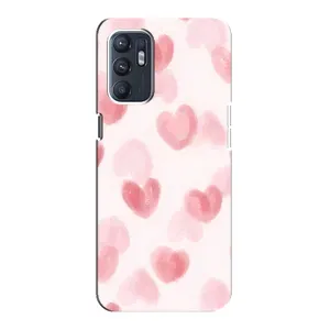 Чехол с розовым рисунком для Oppo Reno6 4G