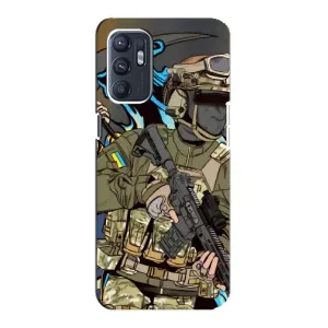 Чехлы с картинкой ЗСУ для Oppo Reno6 4G (AlphaPrint) (Воин ВСУ)