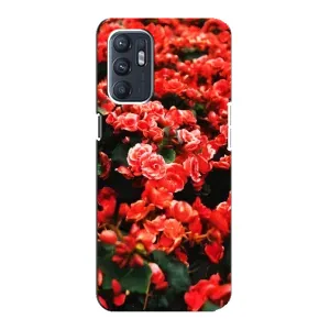 Чохли з квітами для Oppo Reno6 5G (VPrint) (Квіти червоні)