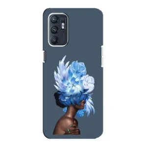 Чехлы (ART) Цветы на Oppo Reno6 5G (VPrint) (Квіти на голові)