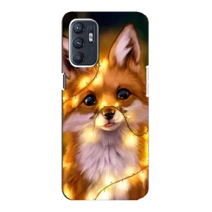 Чохли з картинкою Лисичка для Oppo Reno6 5G (VPrint) (Лисичка в гірляндах)