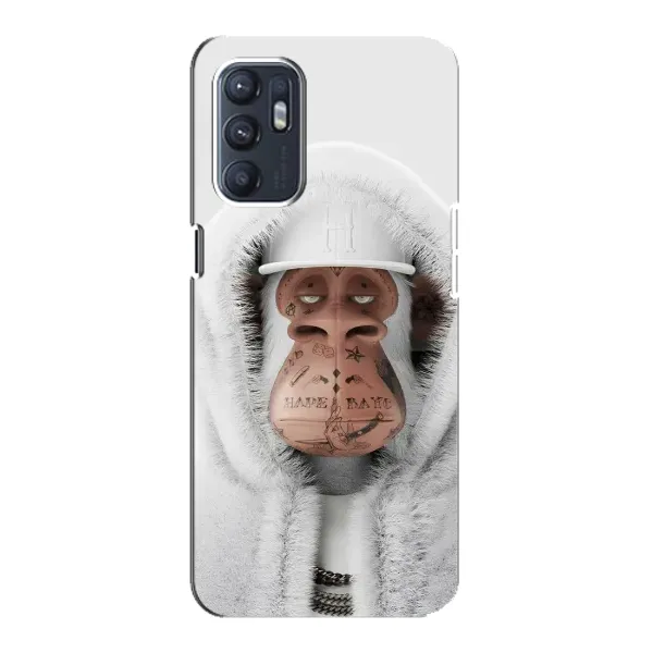 Чехол с принтом «обезьяна NFT в тату» для OPPO Reno6 5G