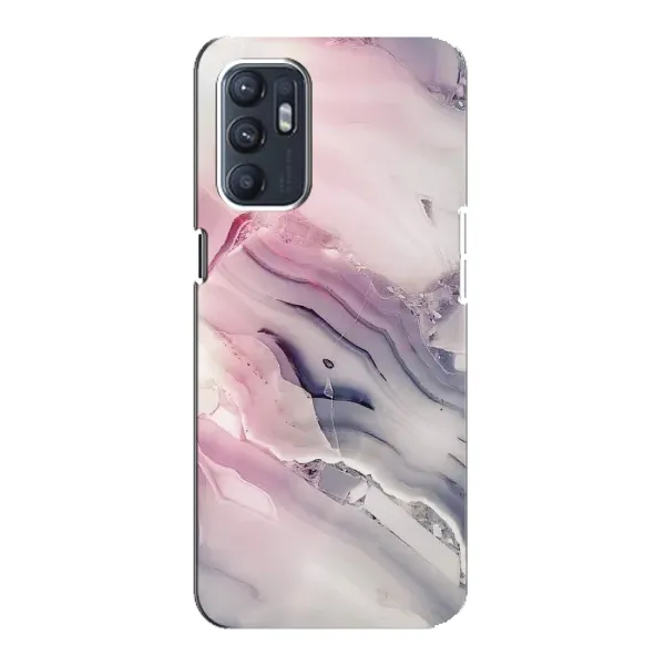 Чехол с принтом «Пурпурный Мрамор» для OPPO Reno6 5G