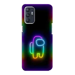 Чохли Амонг Ас для Oppo Reno6 5G (AlphaPrint) (Яскравий скін)