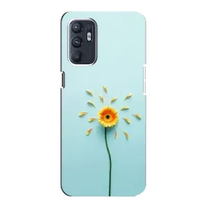 Чохли з квітами для Oppo Reno6 5G (VPrint) (Жовта квітка)
