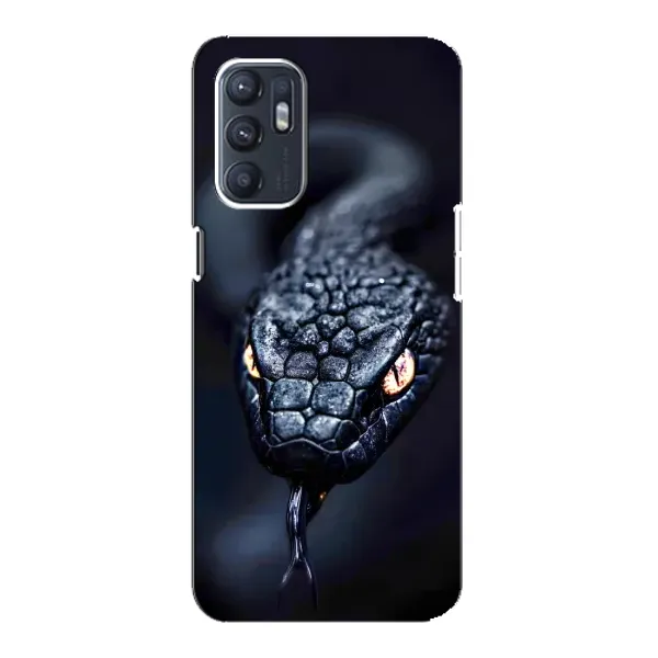 Чохол з принтом «Чорна змія» для OPPO Reno6 5G