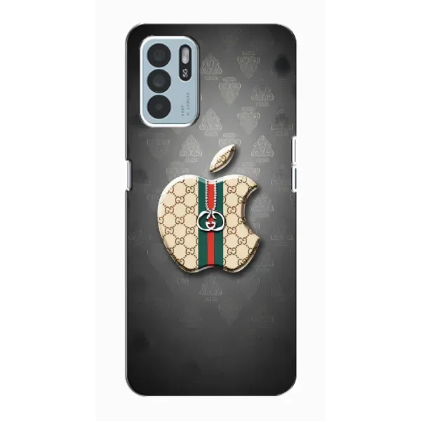 Чохол з принтом «Apple gucci» для OPPO Reno6 Z
