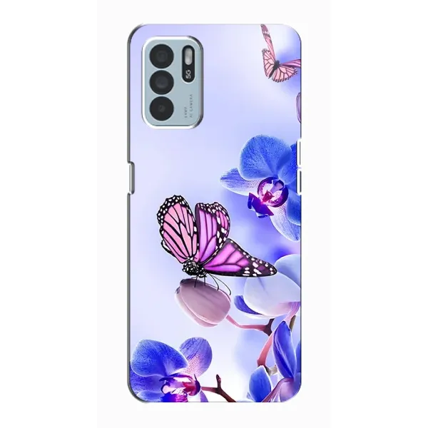 Чехол с принтом «Бабочка на цветочке» для OPPO Reno6 Z Чехол с принтом «Бабочка на цветочке» для OPPO Reno6 Z