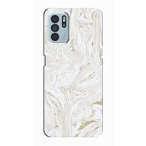 Мраморний чехол на Oppo Reno6 Z (VPrint) (Білий мрамор)