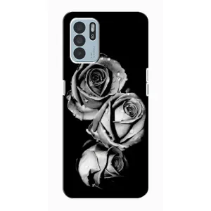 Чохол з картинкою (Стильні) OPPO Reno6 Z - (AlphaPrint) (Чорна троянда)