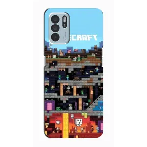 Чохол Майнкрафт на Oppo Reno6 Z (AlphaPrint) Minecraft (фон Minecraft)