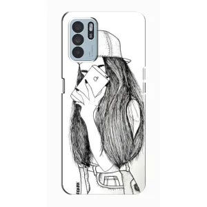 Чехол с печатью для Oppo Reno6 Z - (Мода) (AlphaPrint) (Фото девочки)