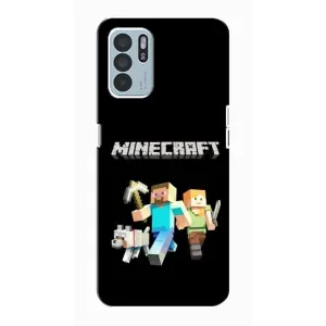 Чохол Майнкрафт на Oppo Reno6 Z (AlphaPrint) Minecraft (герої Minecraft)