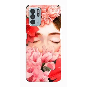 Чехлы (ART) Цветы на Oppo Reno6 Z (VPrint) (Очі в квітах)