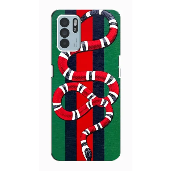 Чохол з принтом «Gucci змія» для OPPO Reno6 Z