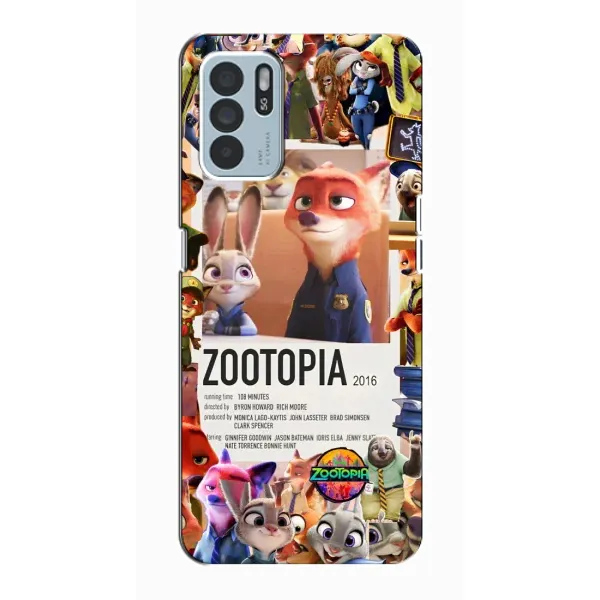 Чохол з принтом «Постер Зоотрополіс» для OPPO Reno6 Z