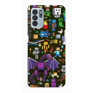 Чохол Майнкрафт на Oppo Reno6 Z (AlphaPrint) Minecraft (Колаж Майнкрафт)