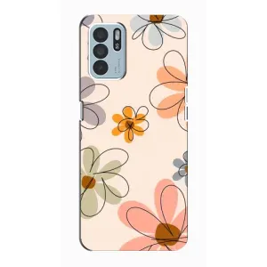 Чохол з квітковим принтом на OPPO Reno6 Z (Кольорові квіти)