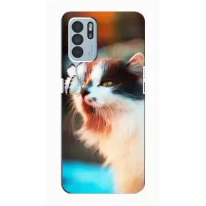 Чохол на OPPO Reno6 Z з Котиками (VPrint) (Котик з метеликом)