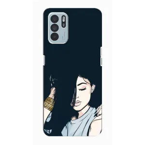 Чехол с печатью для Oppo Reno6 Z - (Мода) (AlphaPrint) (Красивая девочка)