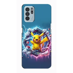 Чохол з Пікачу на Oppo Reno6 Z (Лого Пікачу)