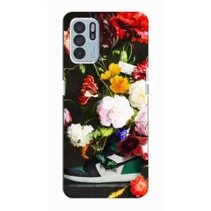 Бренднові Чохли для Oppo Reno6 Z - (PREMIUMPrint) (Nike цветы)