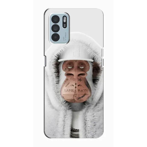 Чехол с принтом «обезьяна NFT в тату» для OPPO Reno6 Z