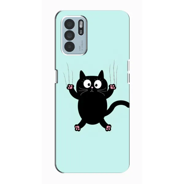 Чехол с принтом «Падающий кот» для OPPO Reno6 Z