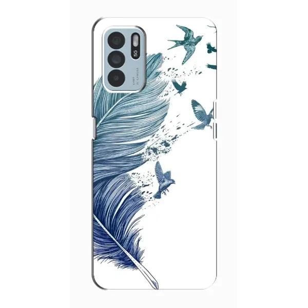 Чехол с принтом «Перышко» для OPPO Reno6 Z