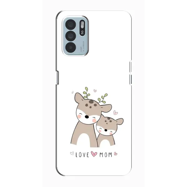 Чехол с принтом «Оленята мама и малыш» для OPPO Reno6 Z Чехол с принтом «Оленята мама и малыш» для OPPO Reno6 Z
